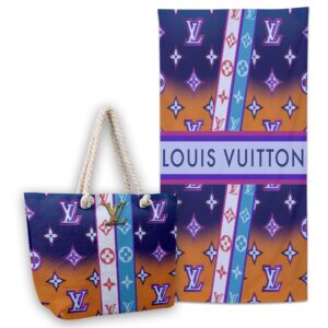 LV | Premium Tote Bag & Beach Towel Set BTBT168-LV-HYT-TH-28052507 - Towel (31.5" x 63")