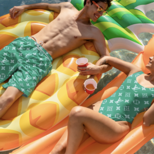 Louis Vuitton | Luxury  Swimsuit + Short Couple Set for Summer Vacation LYA21032530