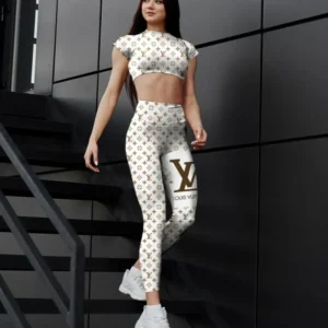 LV | Premium Crop Top Leggings Set AT9