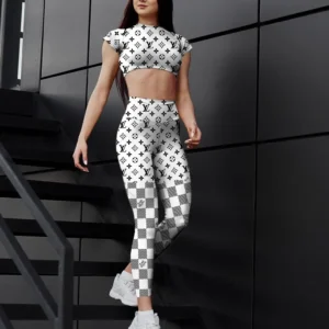 LV | Premium Crop Top Leggings Set AT30