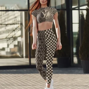 LV | Premium Crop Top Leggings Set AT15