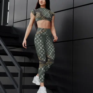 LV | Premium Crop Top Leggings Set AT27
