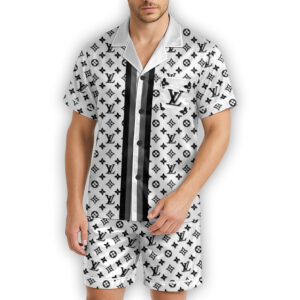 LV | Premium Men's Short Sleeve Button Down Pajamas PS249-LV-HYT-TT-23062503