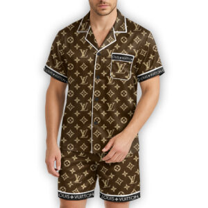 LV | Premium Men's Short Sleeve Button Down Pajamas PS249-LV-HYT-TT-23062504
