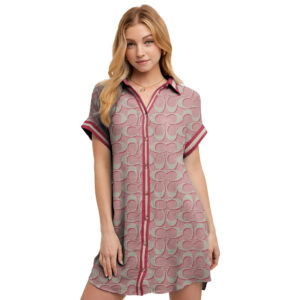 COACH | Premium Short-Sleeve Button-Up Shirt Dress DSM197-CCH-HYT-NA-18062505
